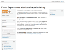 Tablet Screenshot of course.missionshapedministry.org